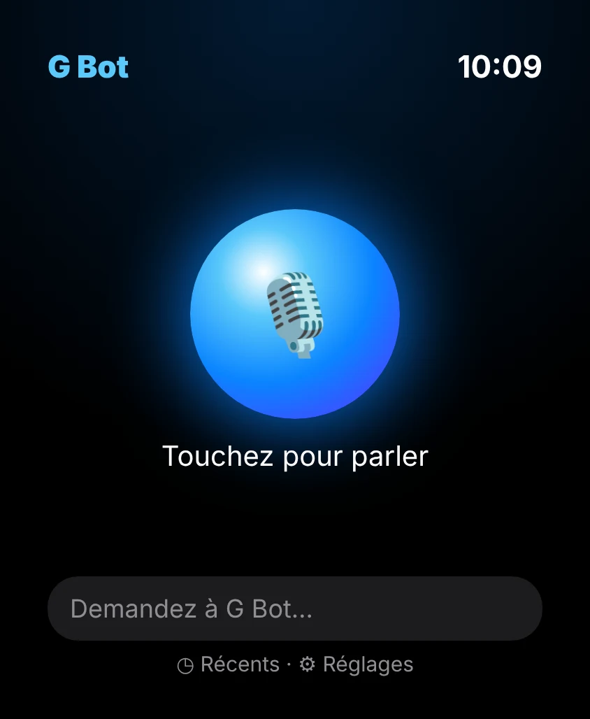 G Bot – Accueil / Demander