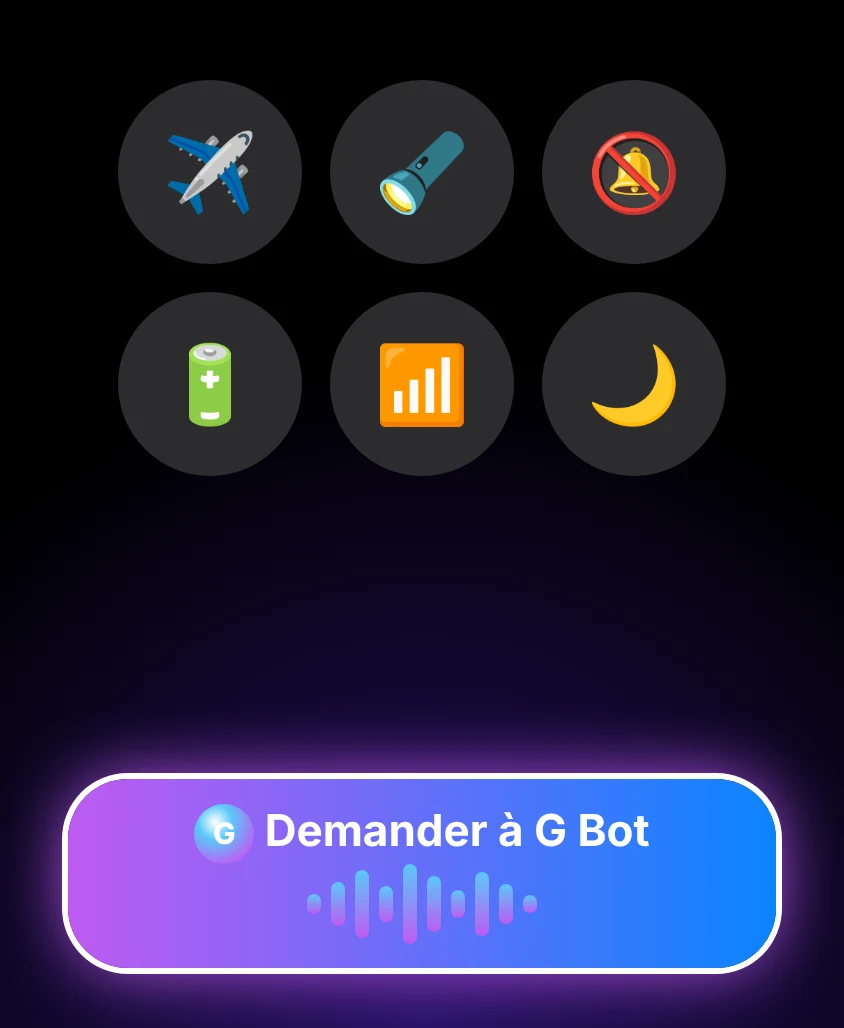 G Bot – « Demander à G Bot » dans le centre de contrôle