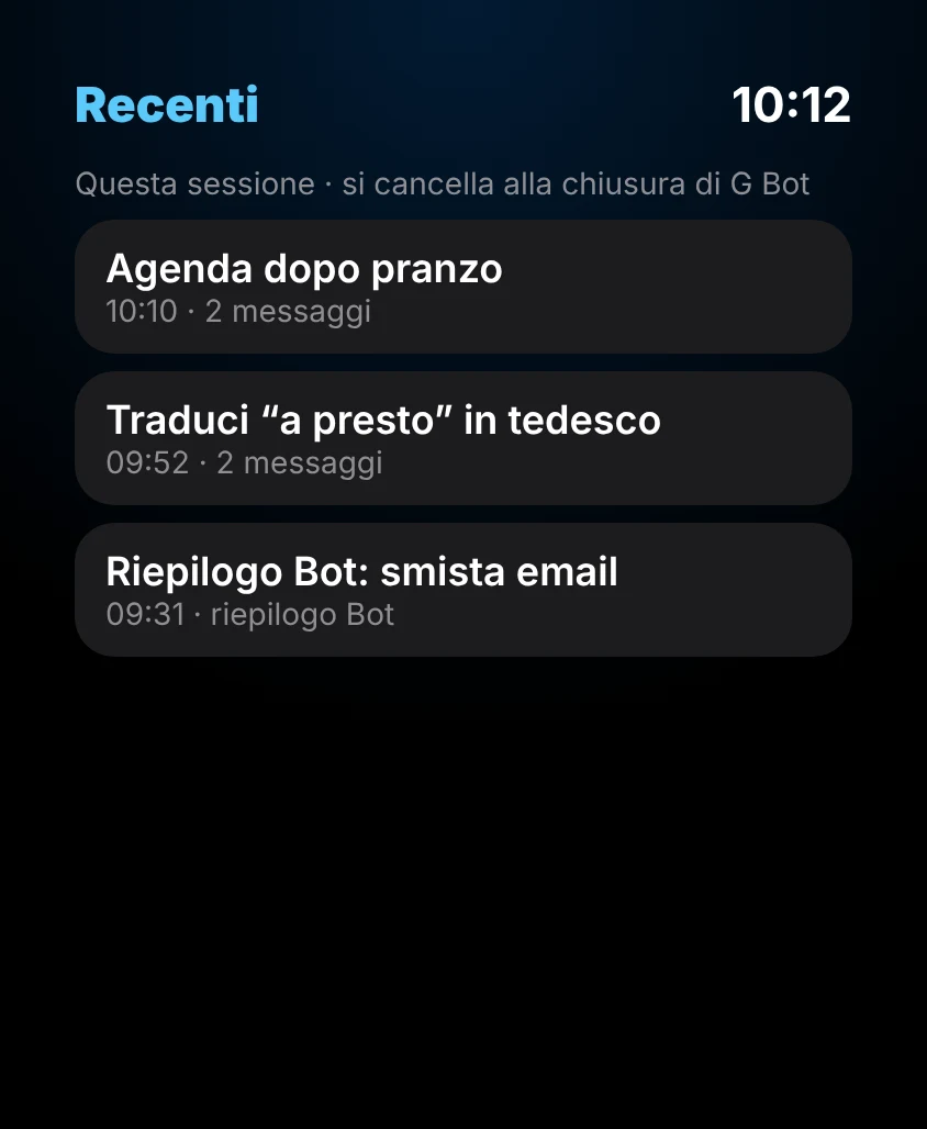 G Bot – Recenti