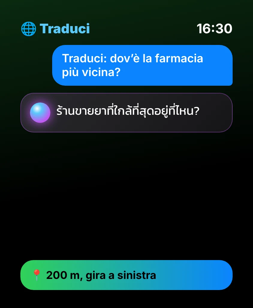 G Bot – Traduci: ร้านขายยาที่ใกล้ที่สุดอยู่ที่ไหน? 📍 200 m, gira a sinistra