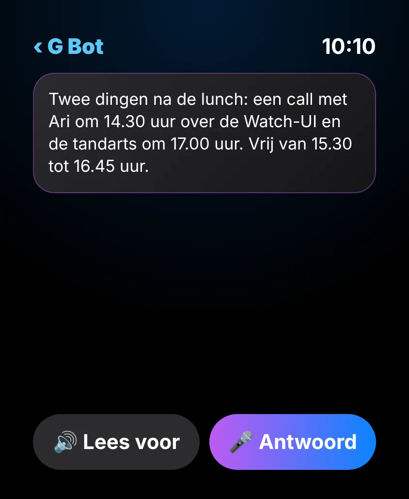 G Bot – Antwoord