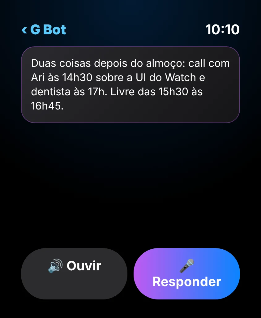 G Bot – Resposta