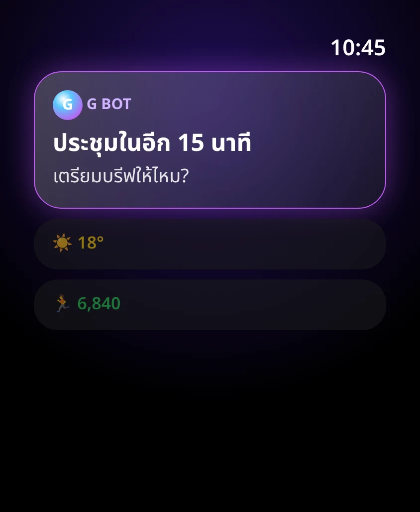 G Bot – ความเกี่ยวข้องในวิดเจ็ตซ้อนอัจฉริยะ